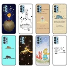 Черный чехол из ТПУ для Samsung galaxy A12, A22, A32, A42, A52, A72, 4g, 5g S21 PLUS, ультра задняя крышка с цитатами little prince fox