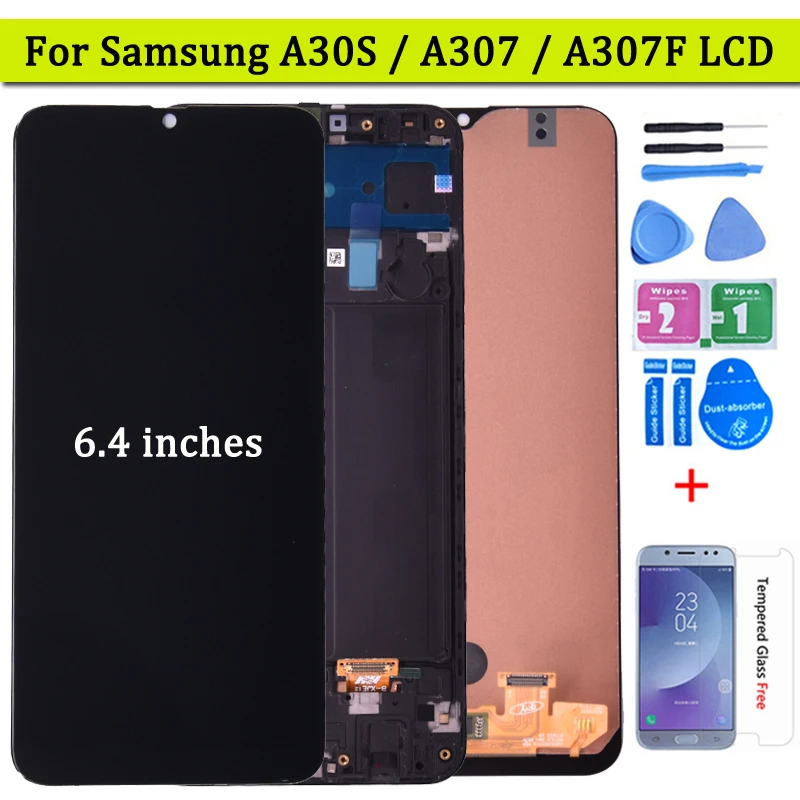 ЖК дисплей 6 4 ''для Samsung GALAXY A30S A307 с сенсорным экраном и дигитайзером в сборе A307F