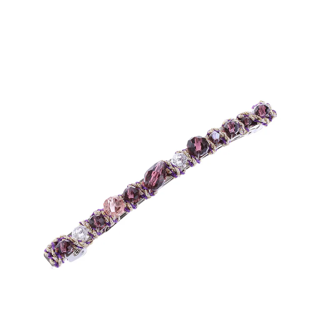 purple Хит, элегантные аксессуары для волос, Женская Корейская заколка со стразами, красивая блестящая заколка для волос, заколка для волос для девушек - Цвет: purple