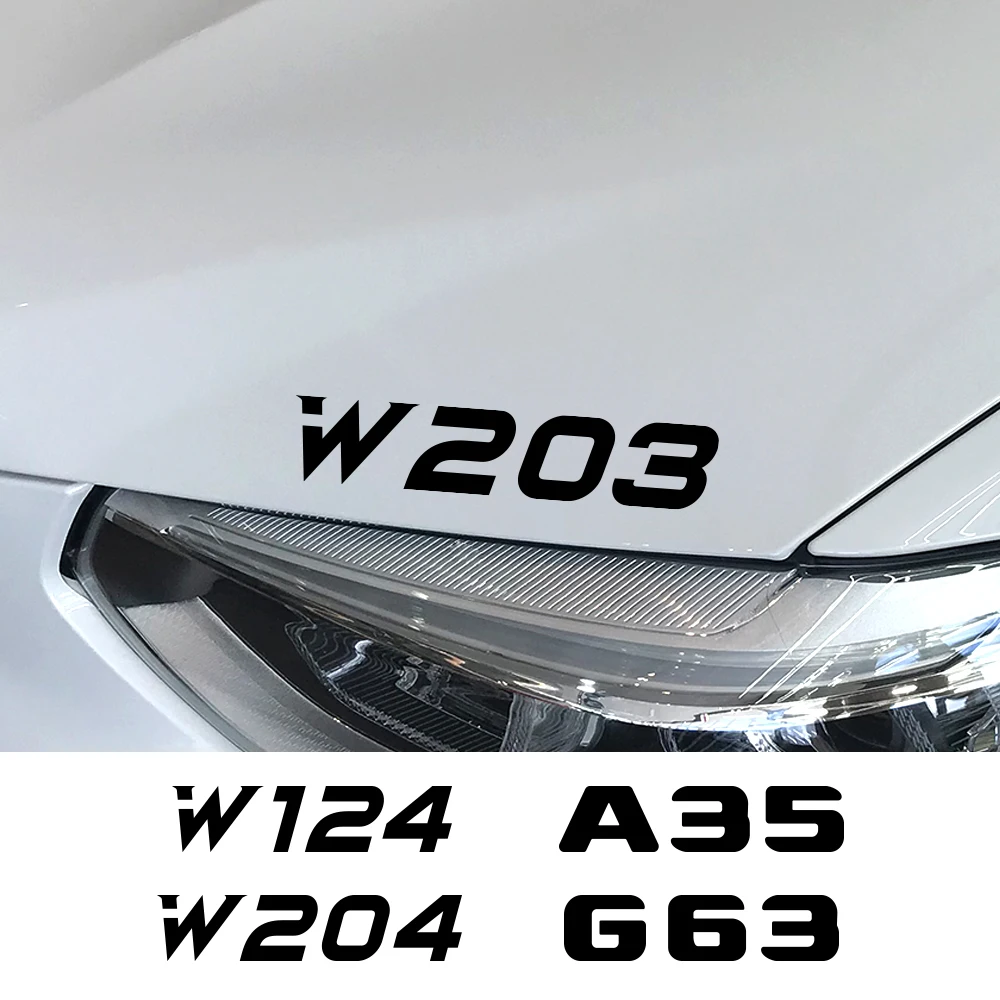 

4PCS/Lot Car Stickers For Mercedes Benz W124 W203 W204 A35 A45 C43 C63 CL CLA35 E63 S63 SLS Auto Accessories Vinyl Film Decal