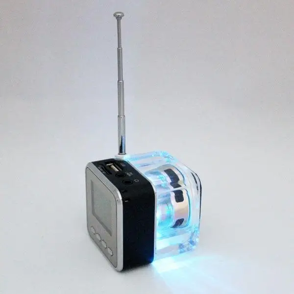 Мини USB MicroSD карта fm-радио ЖК-дисплей динамик Музыка MP3-плеер новая мини алюминиевая вибрационная пленка громкий динамик 0930