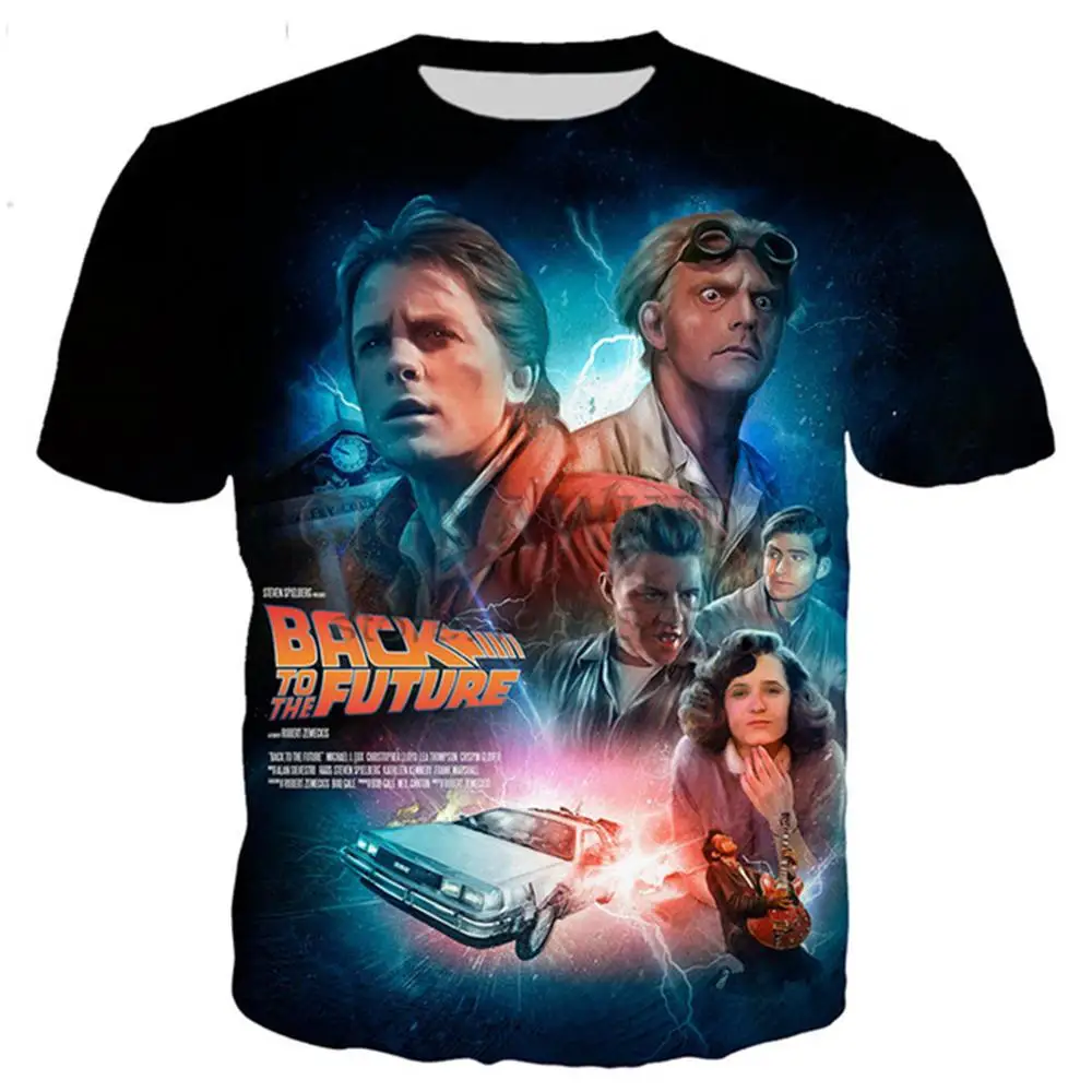 

2021 New Arrive Popular Classical Movie Back To The Future Printed 3D T-shirt Men Women Novelty Fashion Casual Summer Tee Tops