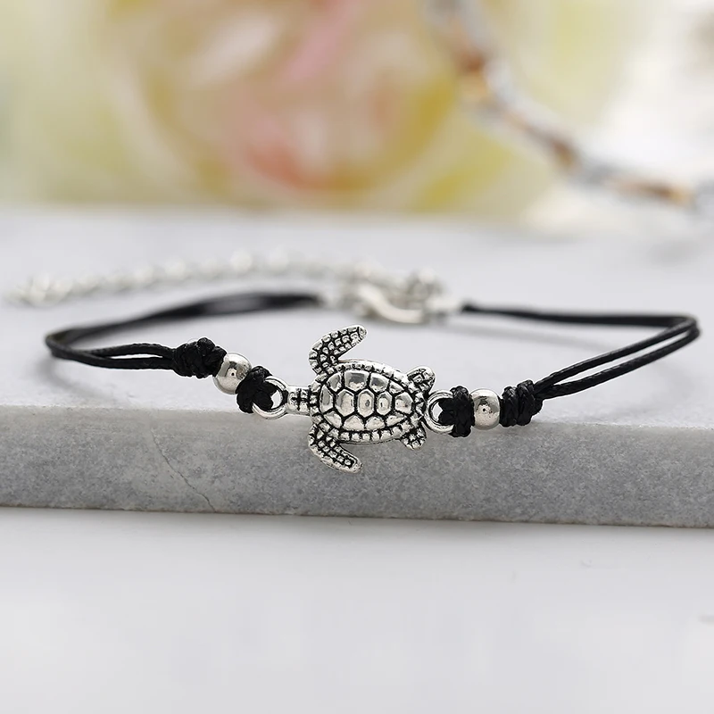 Амулетные ножные браслеты в форме черепахи для женщин ювелирные украшения на