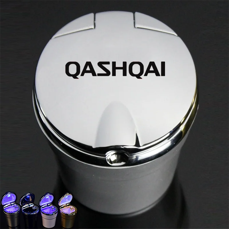 

Car Ashtray With Led Lights With Cover Creative Personality Covered Car multi-function Car Supplies For Nissan Qashqai 2017 18