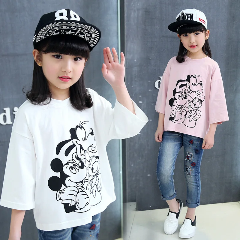 Детская одежда Disney Микки Маус подарок для девочек и мальчиков осенняя мультяшная