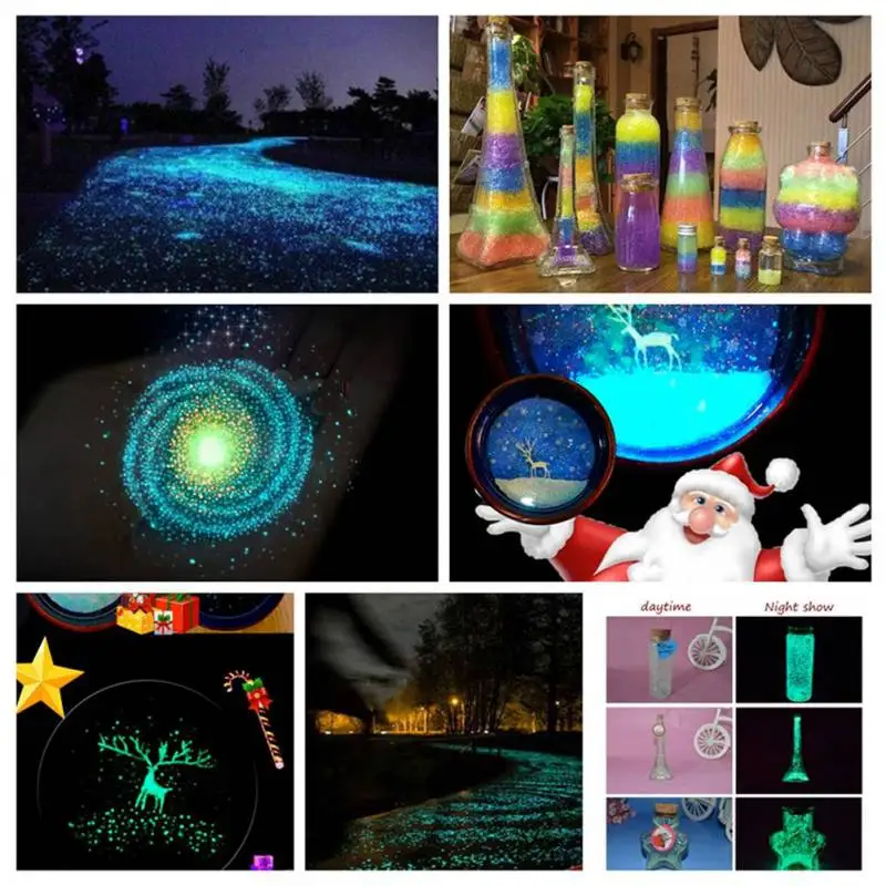 DIY люминесцентный песок светящийся в темноте для дома и сада аквариум