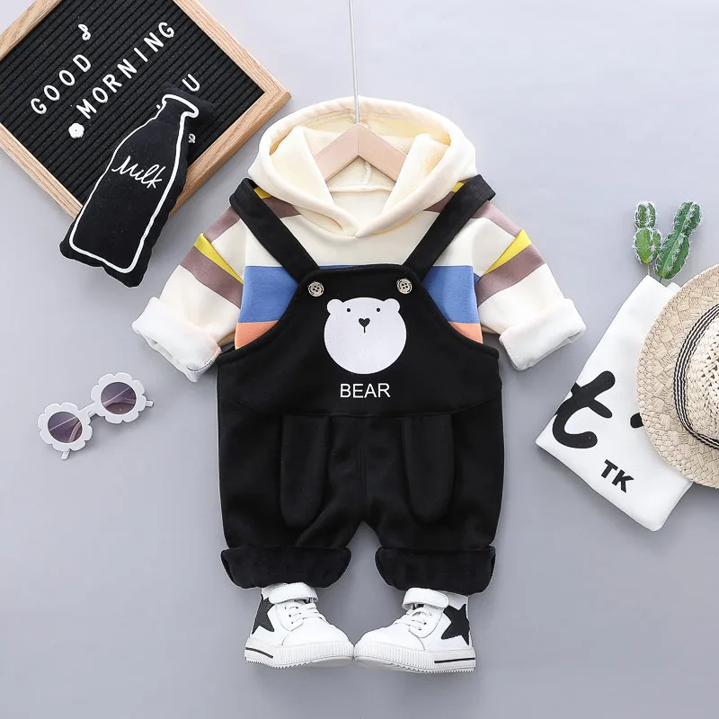 Осенне-зимняя одежда для маленьких мальчиков и девочек детская хлопковая