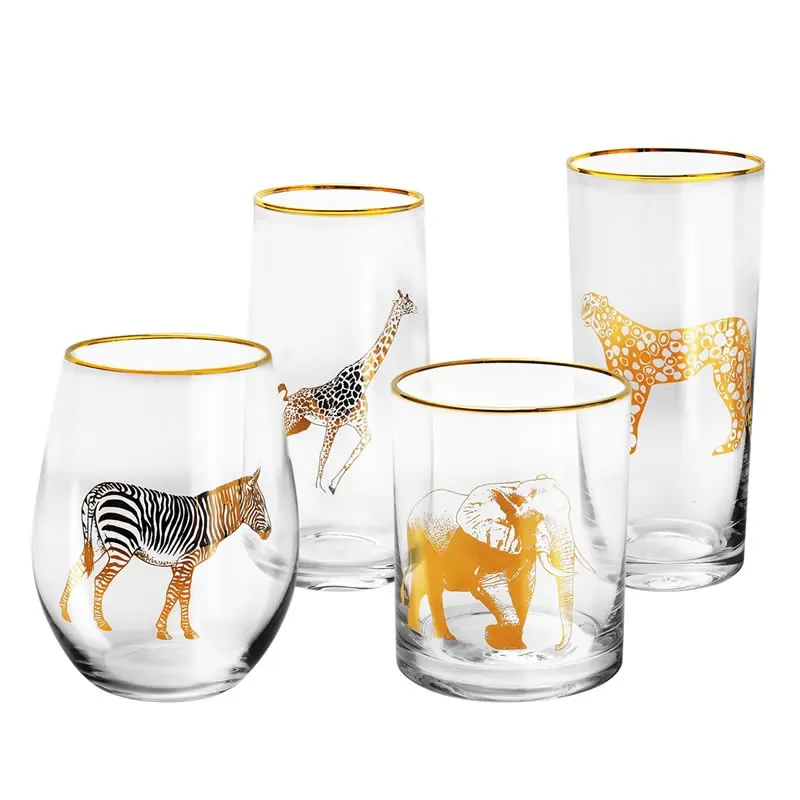 565 мл креативная стеклянная чашка Милая кофейная кружка с изображениями животных