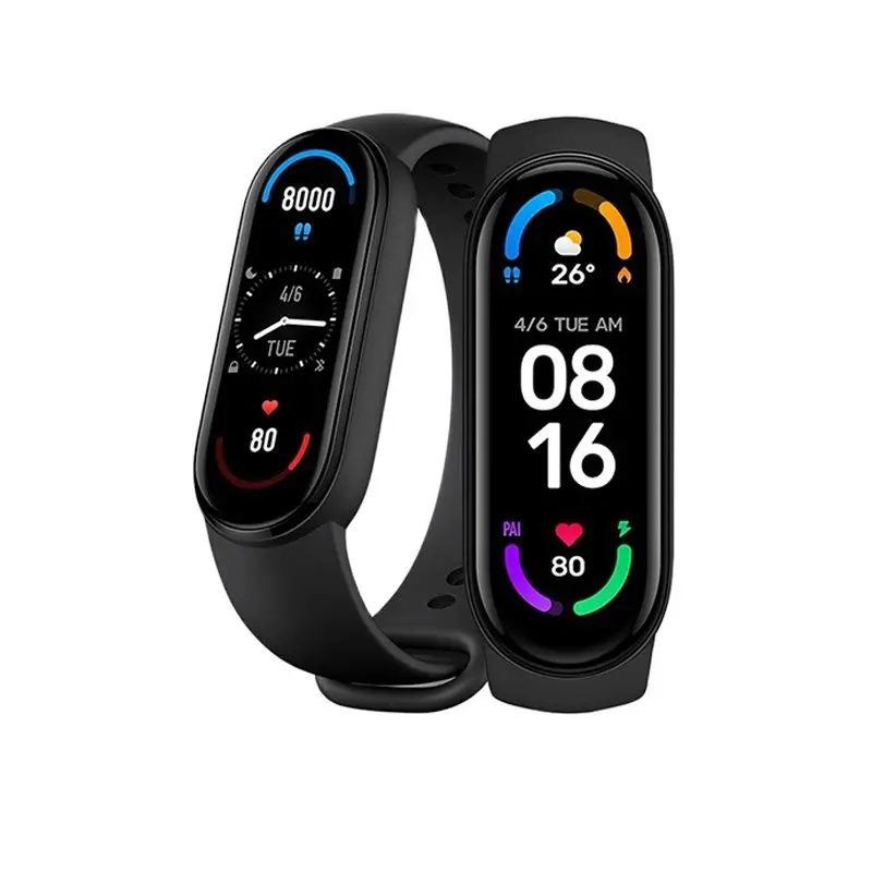 

Band 6 Smart Watch 1.56"AMOLED Screen Global Version Fitness Bracelet Heart Rate Tracker Bluetooth 5ATM Waterproof