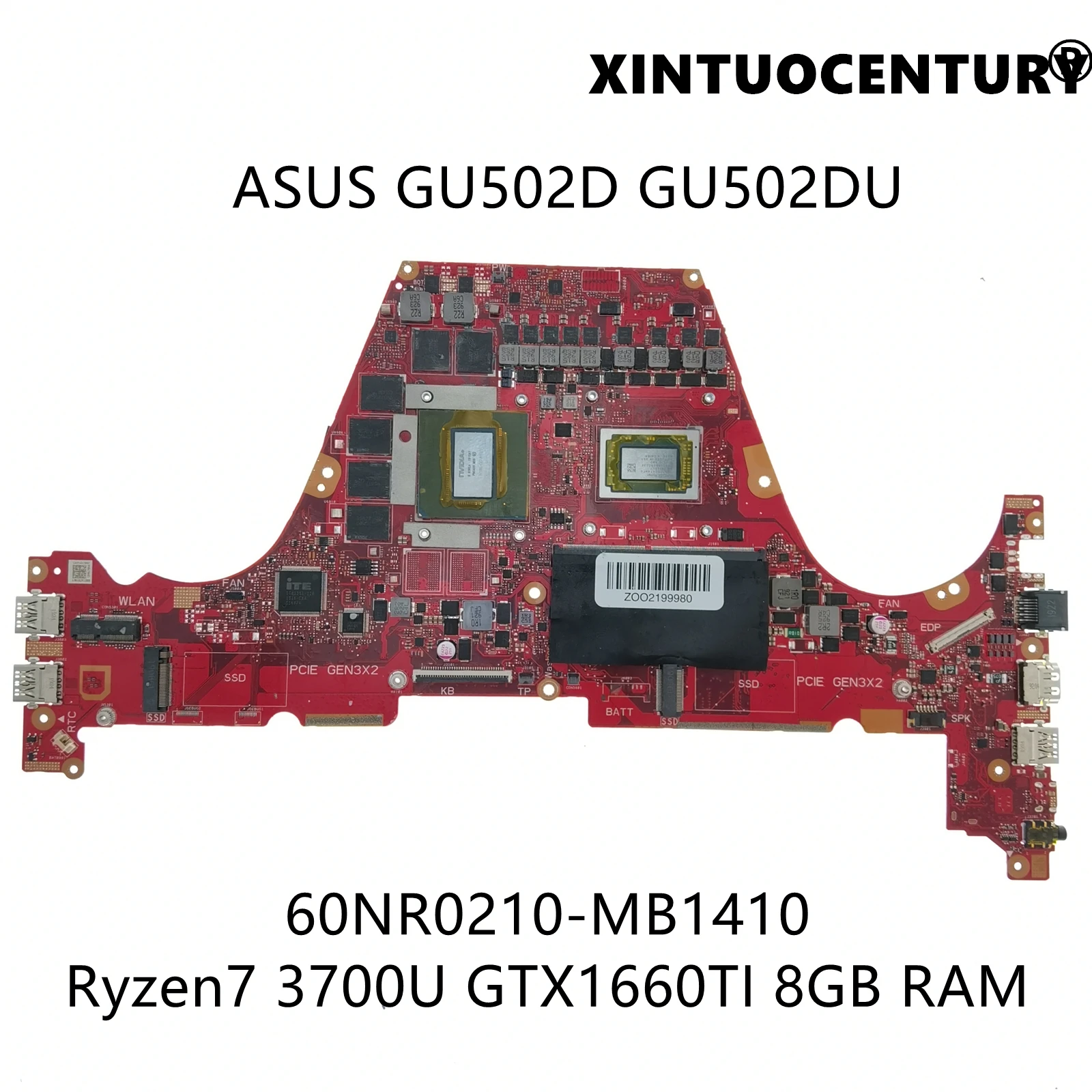 

60NR0210-MB1410 для ASUS GU502D GU502DU ноутбук Motnerhbaord REV.2.0 платы W/ Ryzen7 3700U 8 Гб N18E-G0-A1 100% тестирование работы