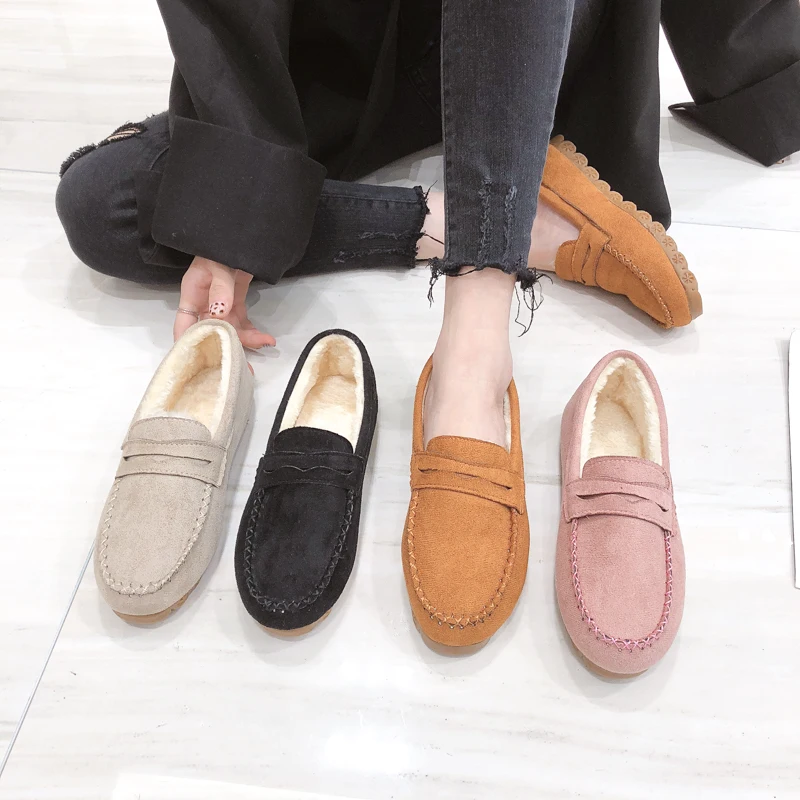 

Women Shoes Autumn Round Toe Shallow Mouth Female Footwear Slip-on Soft Casual Sneaker Fall Comfortable New Moccasin Dress Winte