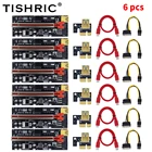 TISHRIC 6 шт. PCI Экспресс Райзер 009S Plus видеокарта Удлинительный кабель адаптер PCIE Райзер PCI E 16x Райзер VER009C для майнинга