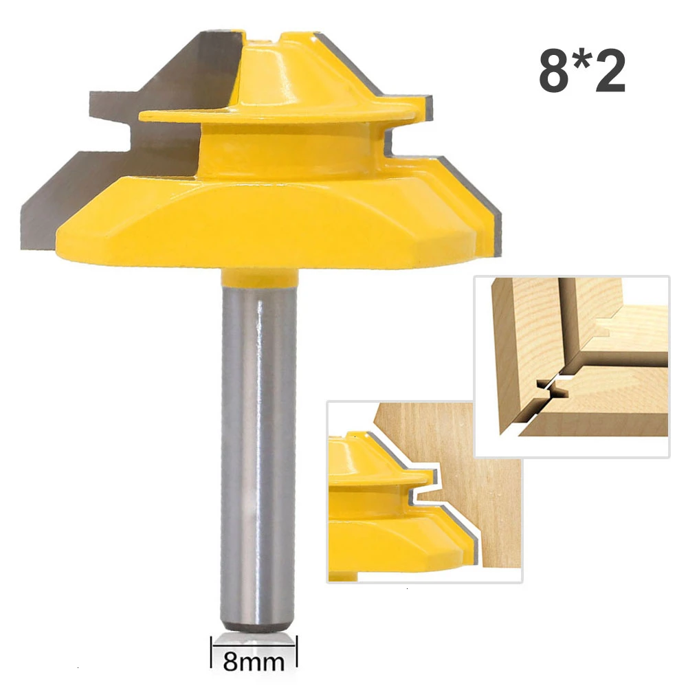 45 градусов 8 мм хвостовик Средний замок торцевая фреза Бит 3/4 &quotСтоковая