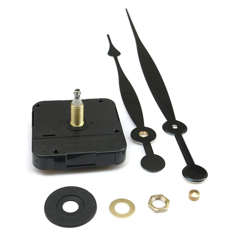 

High Torque Long Shaft Silent Clock Movement Mechanism with 2 Different Size Clock Hands Repair Tool Parts Kit 667A
