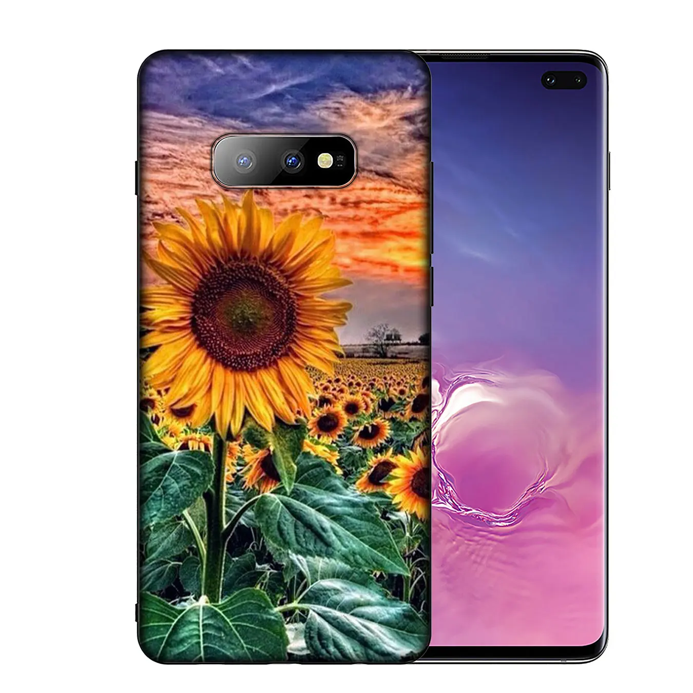 Мягкий силиконовый чехол IYICAO из ТПУ с желтым цветком подсолнухом для Samsung Galaxy S20