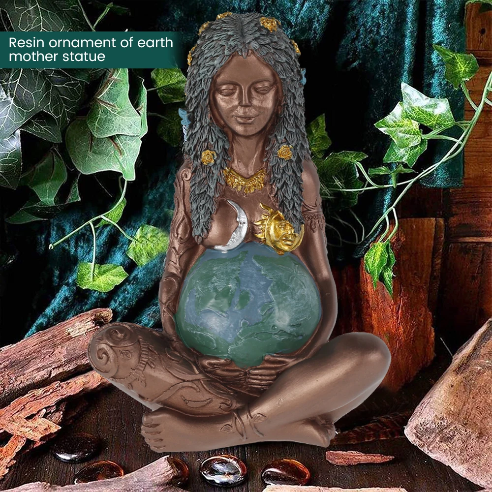 

Retro Millennial Gaia Mother Earth Goddess Statue Art Figurine Garden Sculpture Home Decoration Ornament & Best Gifts