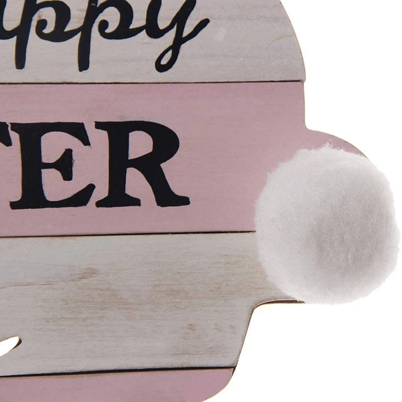 

AAAK -Easter Decoration,Wooden Happy Easter Rabbit Bunny Hanging Pendant Ornaments Craft Home Party Decoration DIY Props