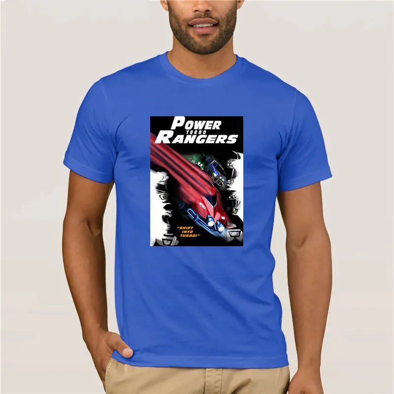100% Мужская хлопчатобумажная футболка power Rangers быстрый и яростный модный