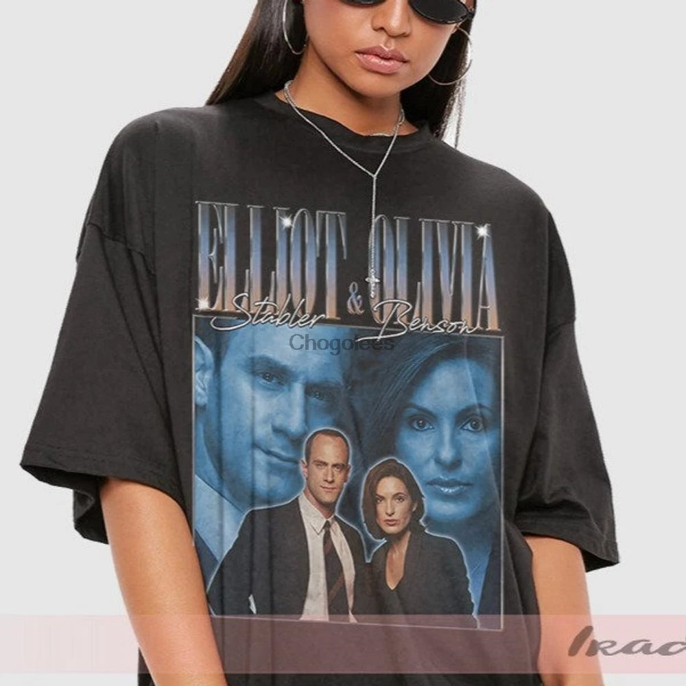 Рубашка с надписью закон и порядок Эллиот стеблер Оливия Бенсон винтажная