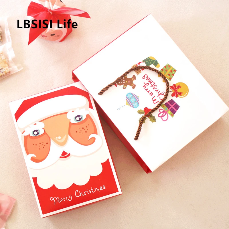 LBSISI Life 1 шт. Рождественская коробка для конфет печенья Подарочная бумажная