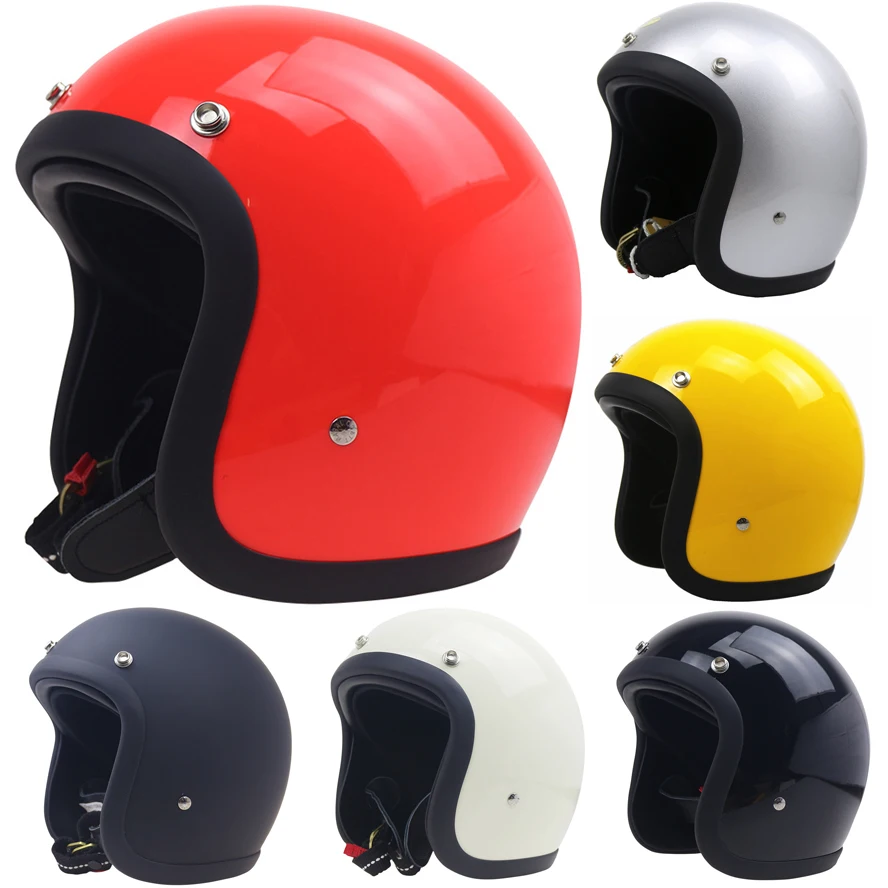 

TT&CO open face Fiberglass Light helmet motorbike Jet Helmet sKorea Styl Vintage Motorcycle helmet cascos para moto Gift brimDOT