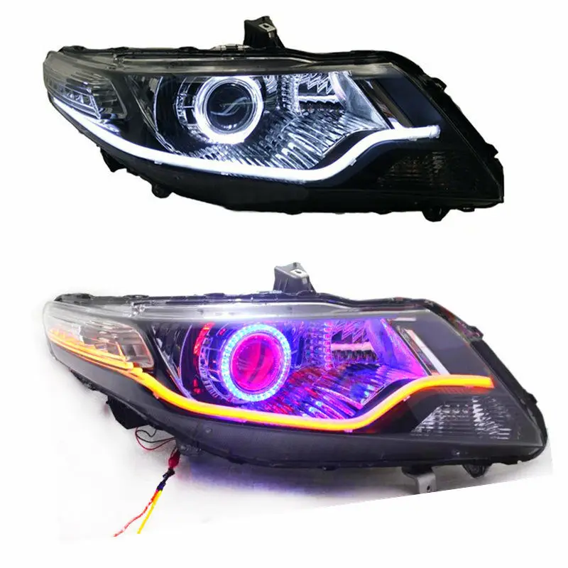 Для Honda City 2009 2010 2011 2012 автоматический головной светильник в сборе с поворотом +