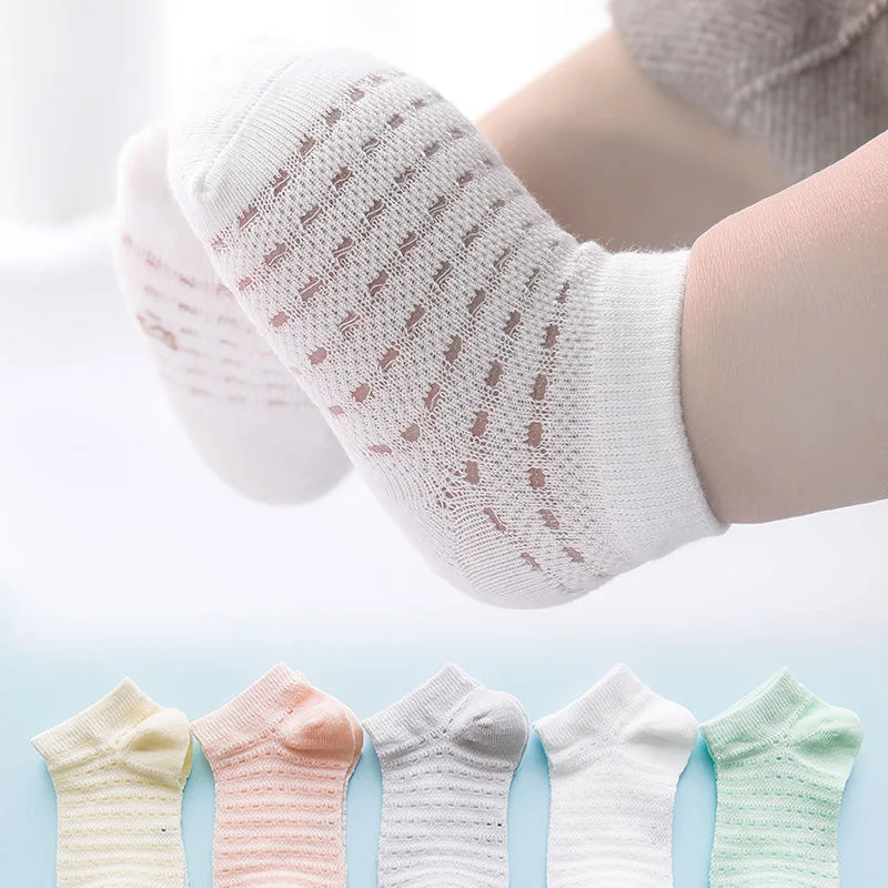 5 пар/лот детские носки короткие для мальчиков и девочек с милым дизайном
