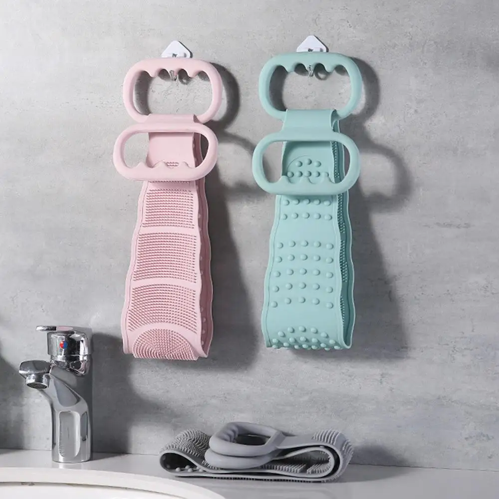 Magic Silicone Brushes Bath Towels Rubbing Back Mud Peeling Body Massage Shower Extended Scrubber Skin Clean Bathroom | Дом и сад