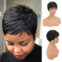 whimsical w women synthetic short black wigs natural hair wigs heat resistant hair wig for women