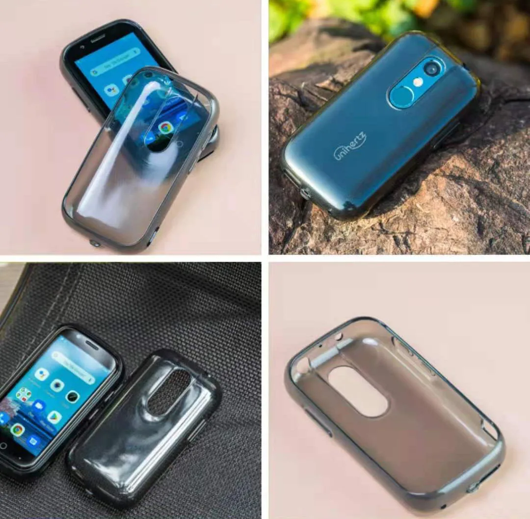 

DIY 3D TPU Transparent Black Frame Phone Cover Case Coque For Unihertz Jelly 2