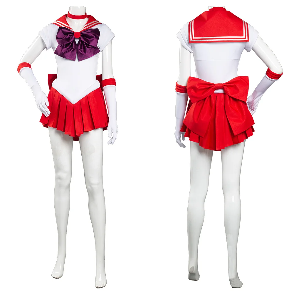 

Anime Hino Rei Cosplay Costume Sexy Swimsuit Cheerleaders Uniform Suit Halloween Christmas Clothing for women girl uniform dress