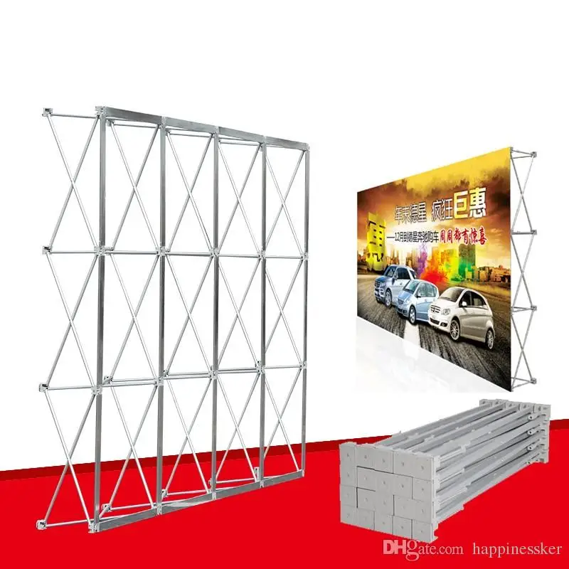 

Aluminum Flower Wall Folding Stand Frame For Wedding Backdrops Straight Banner Exhibition Display Stand Trade Advertising Show