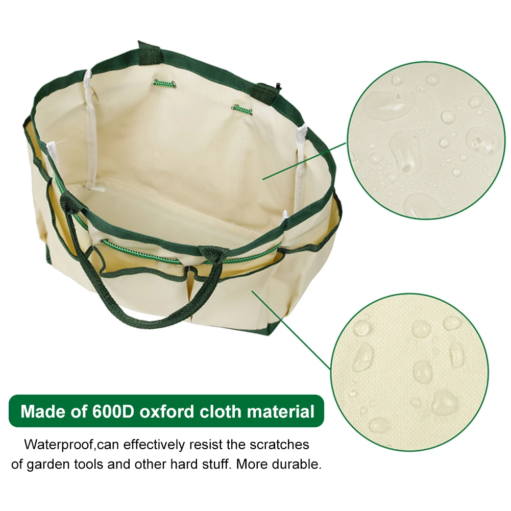

For Women Men Lawn Patio Ergonomic With Pockets Garden Tools Bag Organizer Portable Large Capacity Home Storage Tote Yard