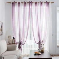 custom design wide stripe yarn tulle sheer window curtains for home living room bedroom decoration in the kitchen cafe curtain