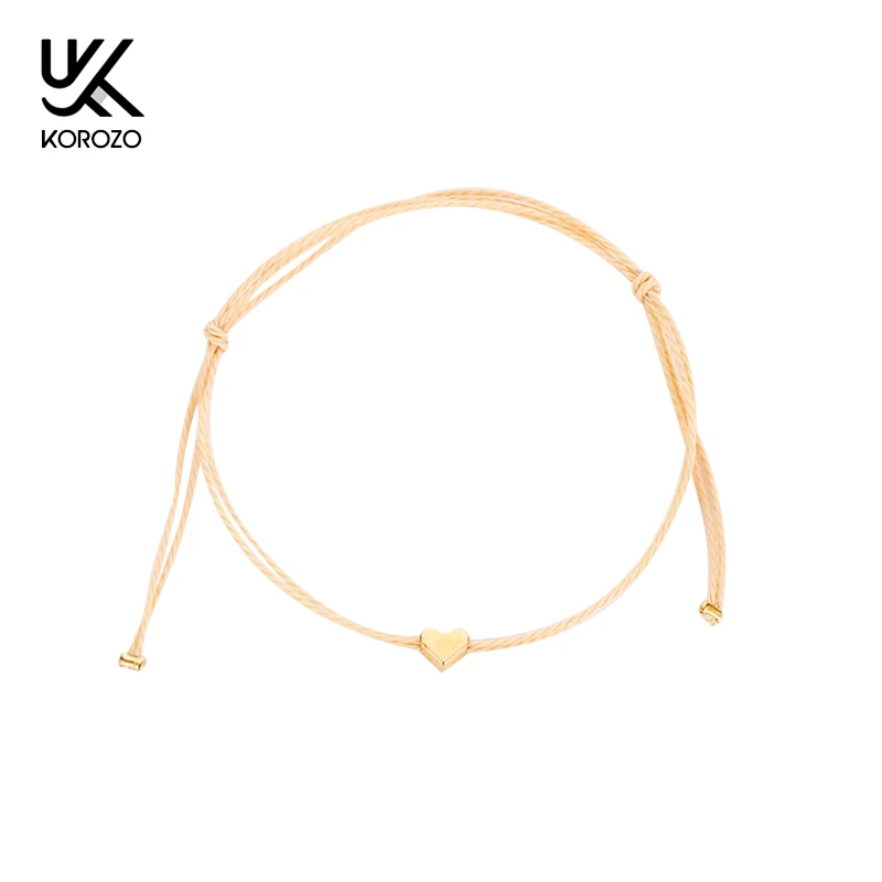 Ручной работы минималистическое Золотое сердце браслет для женщин
