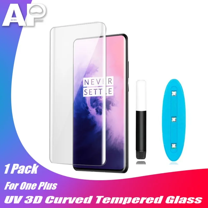 Acespower Защитное стекло для Oneplus 7 Pro закаленное защита экрана УФ нано оптика полное