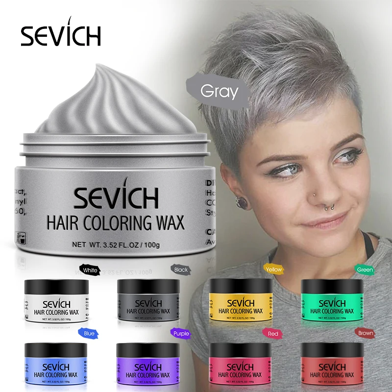 Hair Color Wax For Men And Women One-time Temporary Hair Color Cream Gel 100g Grandma Grey Color Hair Styling