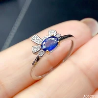 kjjeaxcmy fine jewelry natural sapphire 925 sterling silver luxury new gemstone women ring support test hot selling