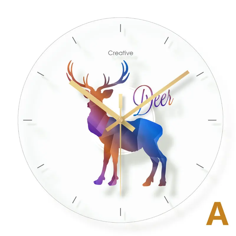 3036 Wall Clock Nordic Household Mute Living Room Bedroom Minimalist Modern Decorative Wall Watch 14 Inch Quartz Round Clocks - Цвет: 3036