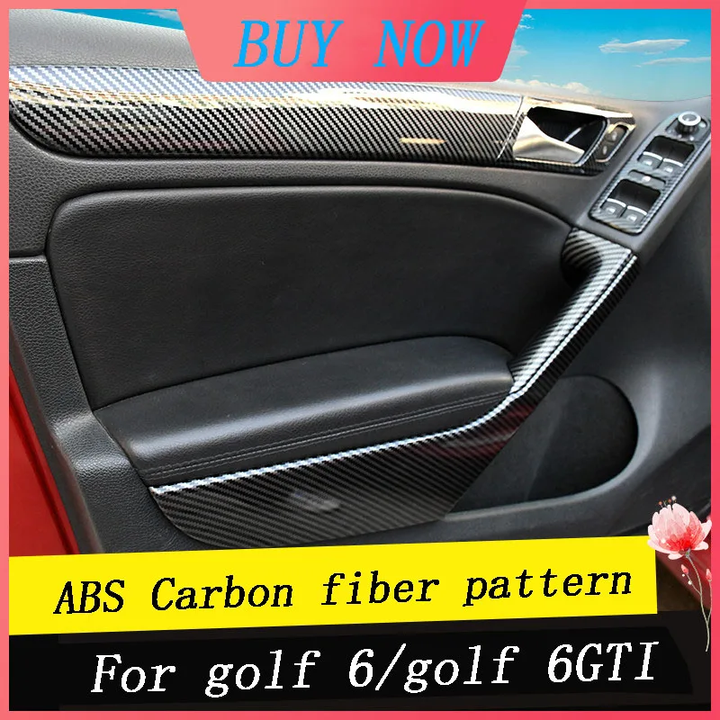 Полный комплект наклейка на дверную ручку автомобиля из углеродного волокна с