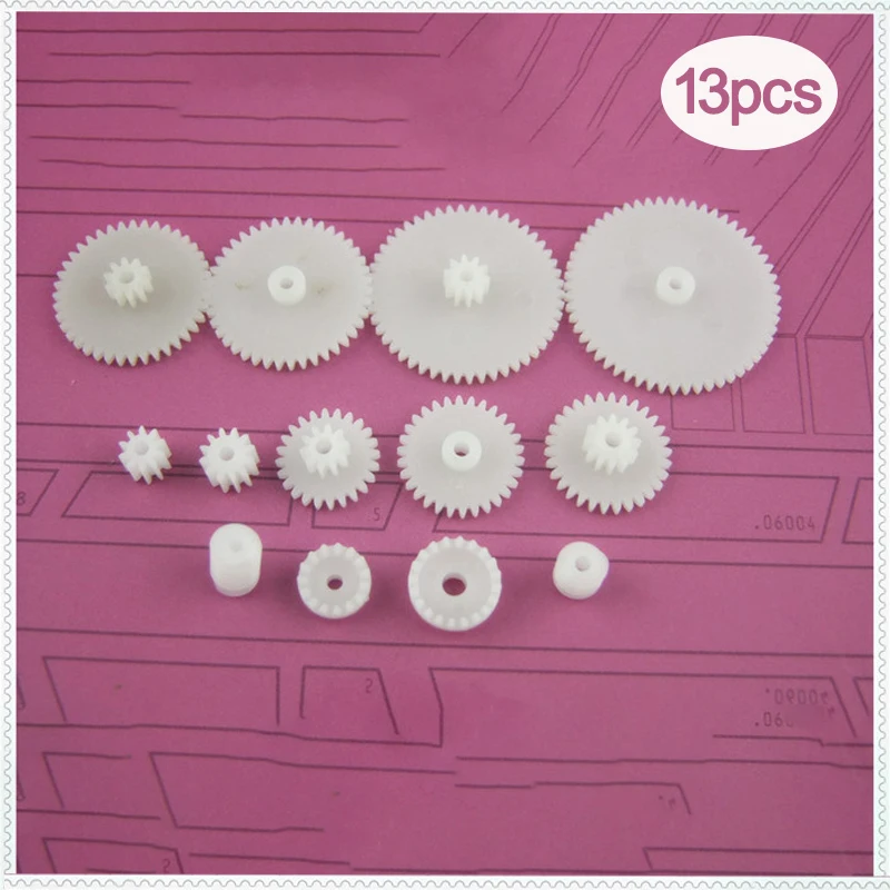 

Hobby Plastic Gears Cog Wheels Worm & Gear Set For Children Gifts