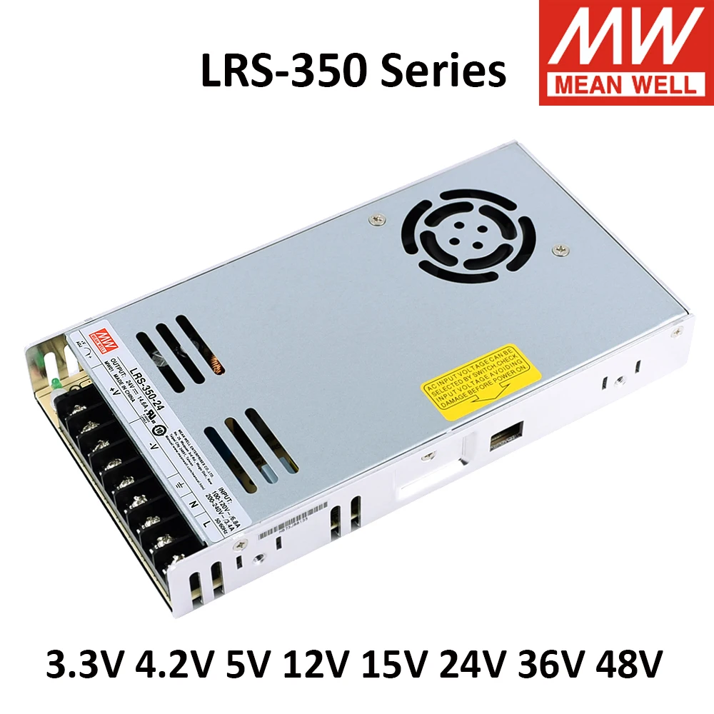 Оригинал MEAN WELL LRS 350 одиночный выход 5 в 12 В 24 36 48 meanwell выходной источник питания для