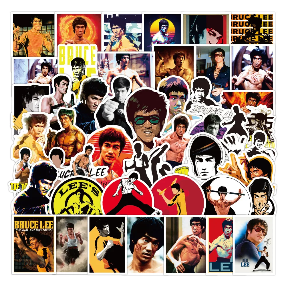 

10/30/50PCS Bruce Lee Graffiti Sticker Waterproof Luggage Laptop Scooter Refrigerator Water Cup Waterproof Sticker Wholesale