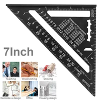 1 pc 7inch angle ruler metric aluminum alloy triangular measuring ruler woodwork speed square triangle angle protractor