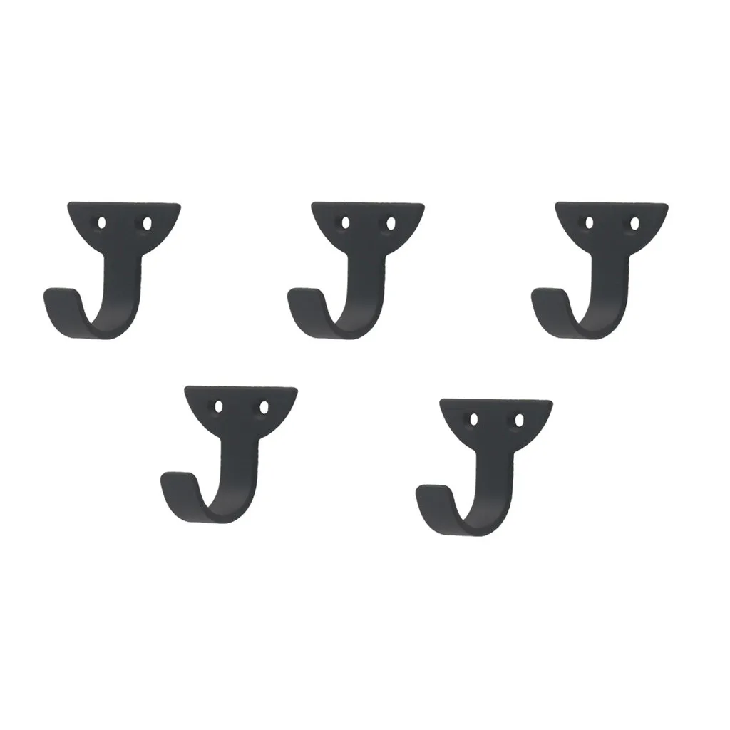 

5 Pack Iron Self Adhesive Wall Hooks For Kitchen Bathroom Living Room Wall Mounted Rack Organizer Storage Holder Tools Holder