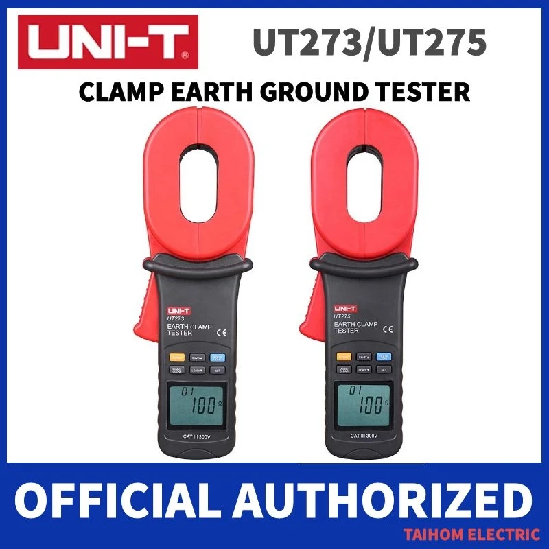 

Digital Clamp Earth Ground Tester Resistance Meter UNI-T UT275 UT273 Leakage Current Auto Range Data Storage Resistance Alarm