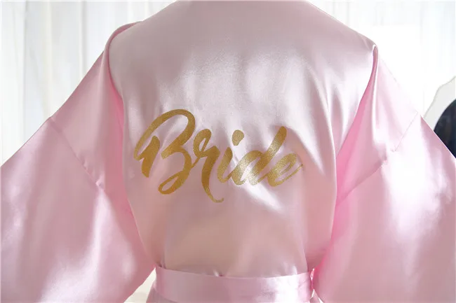 Шелковый Атласный Свадебный халат невесты однотонный банный Короткое Кимоно