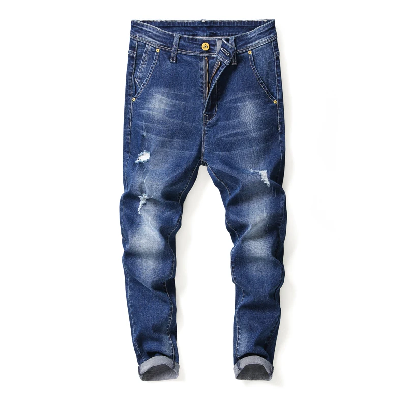 

2021 Casual Wide Leg oversize Men's pants baggy Jean Cargo Denim Overalls Trousers Jeans for Men