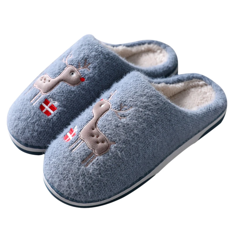 

Плюшевые шлепанцы для дома для мужчин и женщин, мягкие Мультяшные тапочки для комнаты, зимняя теплая Домашняя обувь, хлопковые сланцы, удобн...