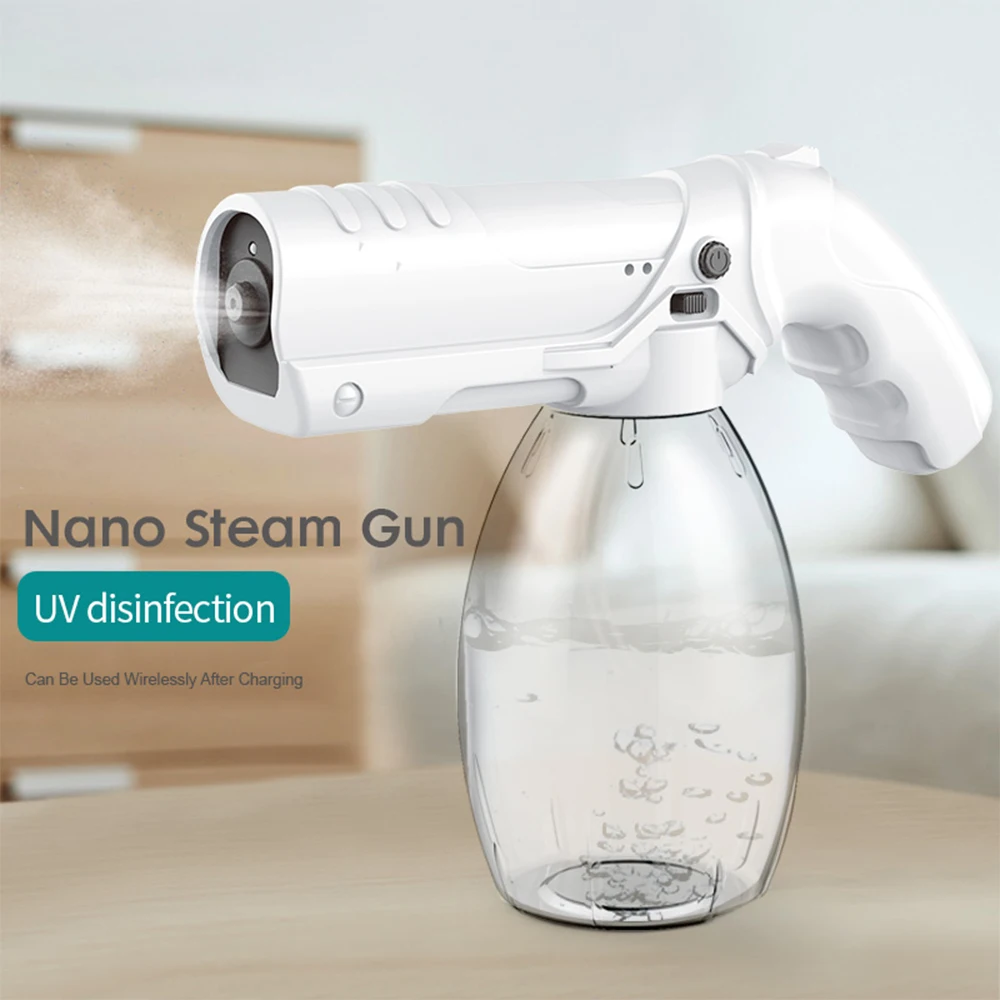 

Garden tool Accessories 800ml Blue Light Wireless Nano Steam Atomizer Fogger Disinfection Water Sprayer Machine Steam Spray Guns